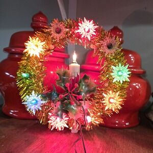 Vintage Revco Christmas Tree Topper Gold Working 8" X 8" Kitsch